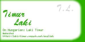 timur laki business card